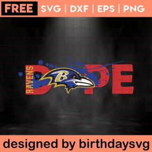 Dope Baltimore Ravens Free Svg Invert