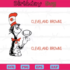 Dr Seuss Cleveland Browns Png, Transparent Background Files Invert