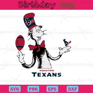 Dr Seuss Houston Texans Png Logo Invert