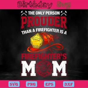 Firefighter Mom, Svg Png Dxf Eps Designs Download Invert