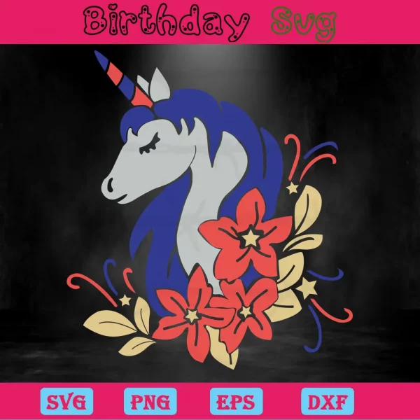Flower Unicorn, The Best Digital Svg Designs For Cricut Invert