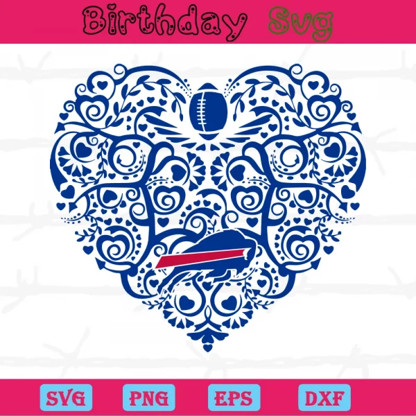 Football Heart Buffalo Bills Png Logo