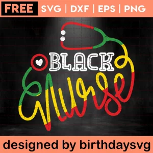 Free Black Nurse Clipart, Svg Png Dxf Eps Digital Files