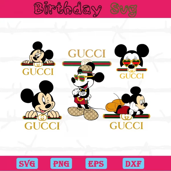 Gucci Logo Clipart Mickey Mouse, Graphic Design
