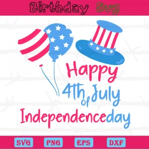 Happy 4Th Of July Independence Day, Svg File Formats Invert
