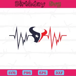 Houston Texans Heartbeat, Svg File Formats