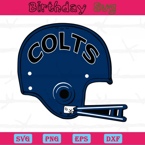 Indianapolis Colts Helmet Clipart, High-Quality Svg Files
