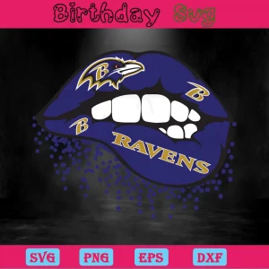 Inspired Lips Baltimore Ravens Logo Png Invert