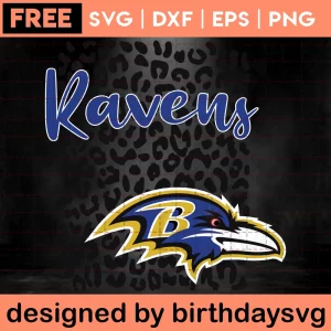 Leopard Spirit Baltimore Ravens Logo Svg Free Invert