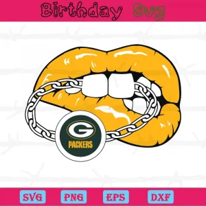 Lips Green Bay Packers Logo Svg