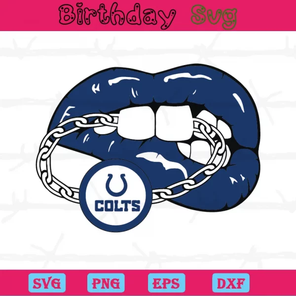 Lips Indianapolis Colts Football Team, Svg Png Dxf Eps