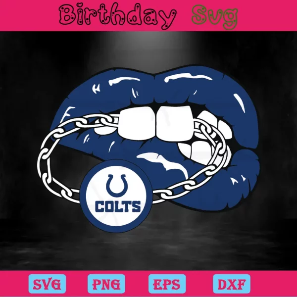 Lips Indianapolis Colts Football Team, Svg Png Dxf Eps Invert