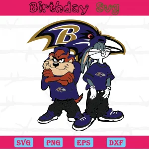Looney Tunes Hip Hop Baltimore Ravens Svg File