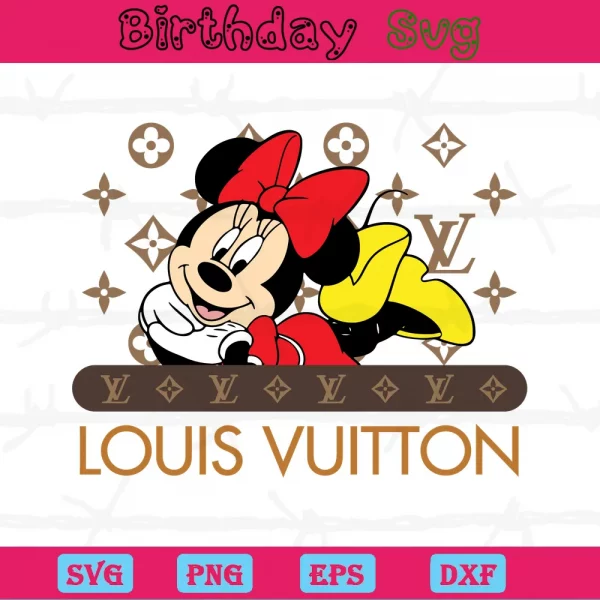 Louis Vuitton Minnie Mouse, Svg Png Dxf Eps Cricut Silhouette