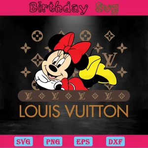 Louis Vuitton Minnie Mouse, Svg Png Dxf Eps Cricut Silhouette Invert