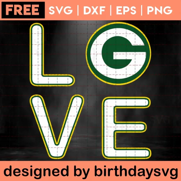 Love Green Bay Packers Svg Free