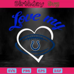 Love My Indianapolis Colts, Svg Designs Invert