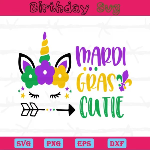 Mardi Gras Cutie, Svg Files For Crafting And Diy Projects