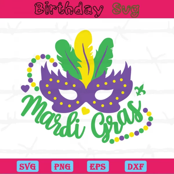 Mardi Gras Mask, Svg Png Dxf Eps Designs Download
