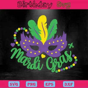 Mardi Gras Mask, Svg Png Dxf Eps Designs Download Invert