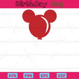 Mickey Mouse Balloons Clipart, Scalable Vector Graphics
