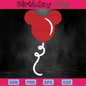 Mickey Mouse Balloons Clipart, Scalable Vector Graphics Invert