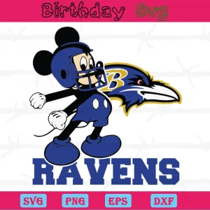 Mickey Mouse Baltimore Ravens Logo Svg