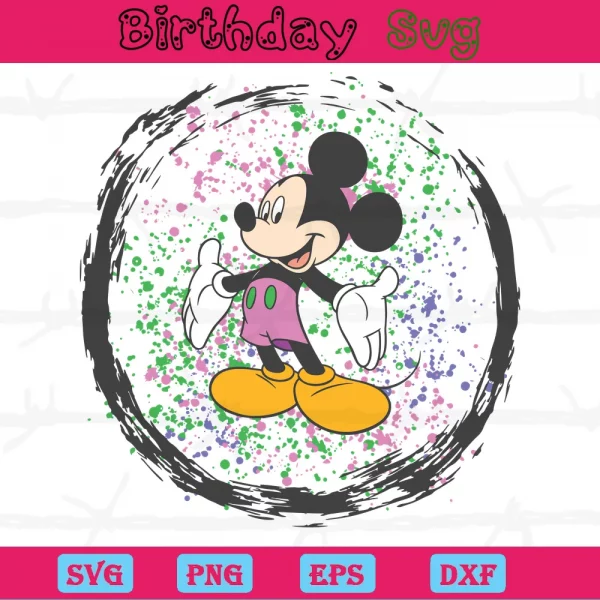 Mickey Mouse Cute Mardi Gras Clipart, Premium Svg Files