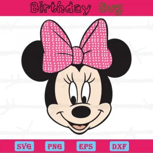 Minnie Mouse Face Clipart, Svg Png Dxf Eps Designs Download