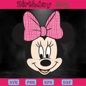 Minnie Mouse Face Clipart, Svg Png Dxf Eps Designs Download Invert
