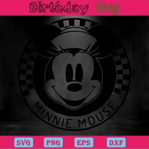 Minnie Mouse Head, Svg Png Dxf Eps Cricut Invert