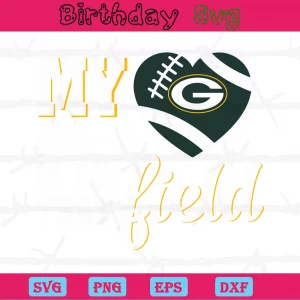 My Heart Is On That Field Green Bay Packers, Svg Files Invert