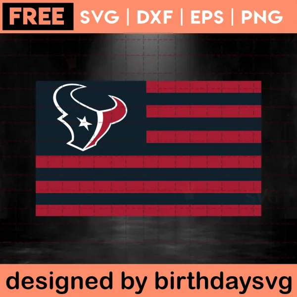 Nfl Flag Free Houston Texans Svg Invert