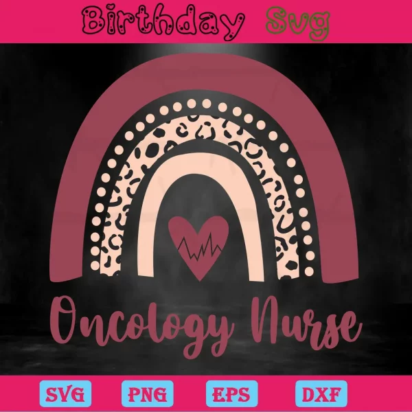 Oncology Nurse, Svg Png Dxf Eps Cricut Silhouette Invert