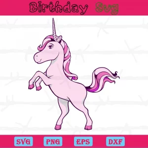 Pink Unicorn Svg Image, Downloadable Files Invert