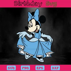 Princess Minnie Mouse Clipart Png, Digital Files Invert