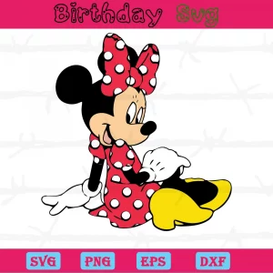 Red Minnie Mouse Clipart, High-Quality Svg Files