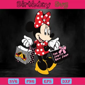 Silhouette Minnie Mouse, Svg Files For Crafting And Diy Projects Invert