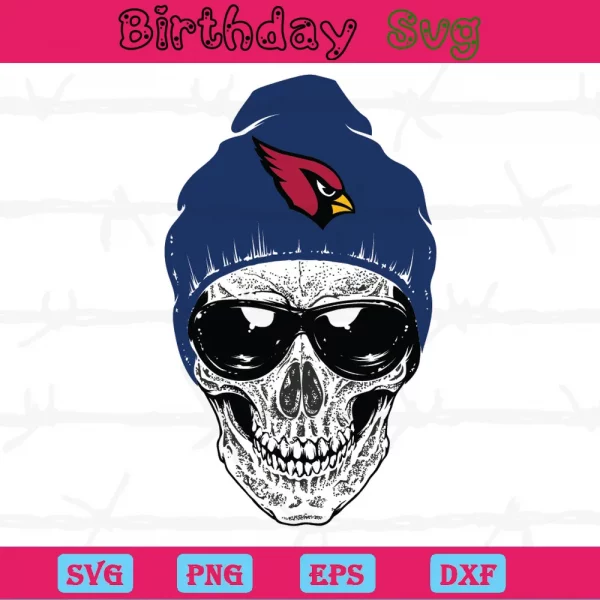 Skull Arizona Cardinal, Svg Png Dxf Eps Designs Download