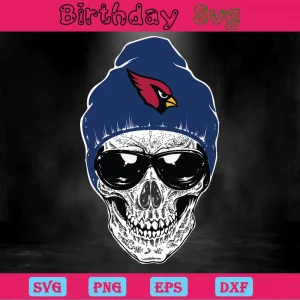Skull Arizona Cardinal, Svg Png Dxf Eps Designs Download Invert