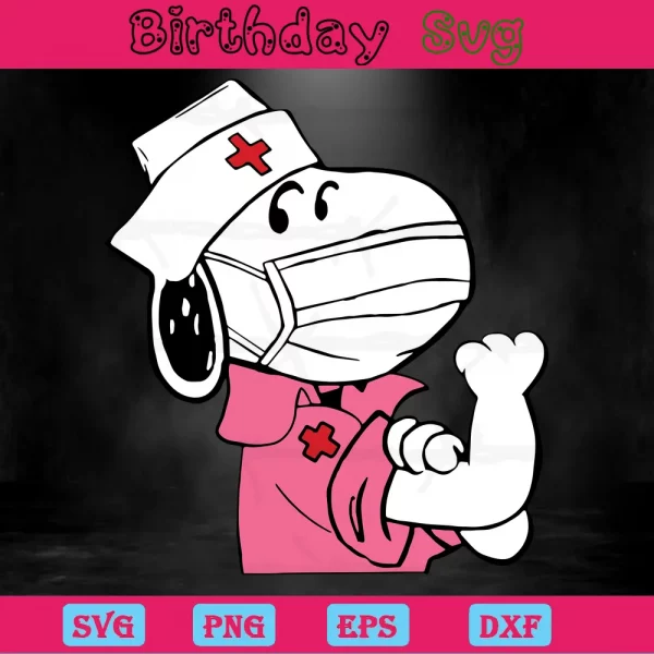 Snoopy Nurse Hat Clipart, Svg Png Dxf Eps Cricut Silhouette