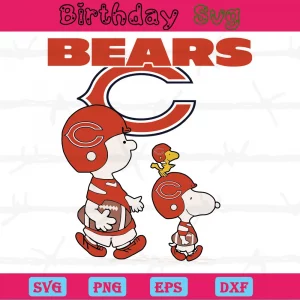 Snoopy The Peanuts Chicago Bears, Premium Svg Files