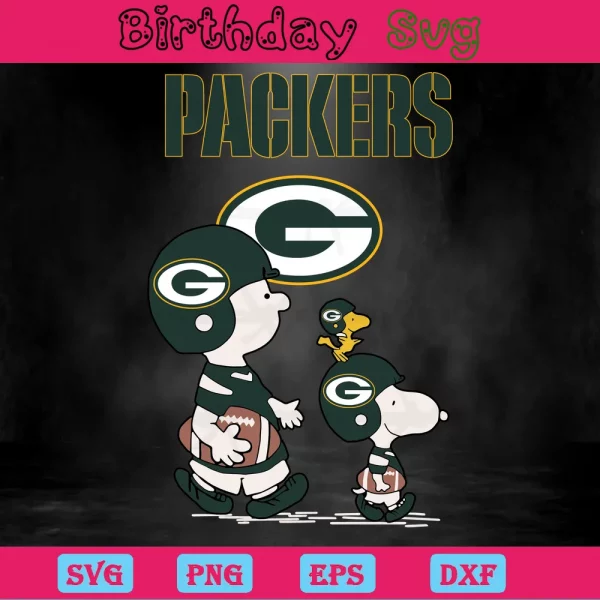 Snoopy The Peanuts Green Bay Packers, Transparent Png Invert