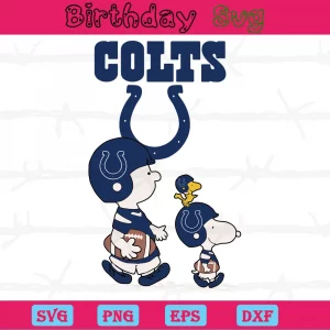 Snoopy The Peanuts Indianapolis Colts, Cuttable Svg Files