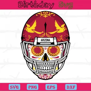 Sugar Skull Arizona Cardinals Helmet Png, Design Files