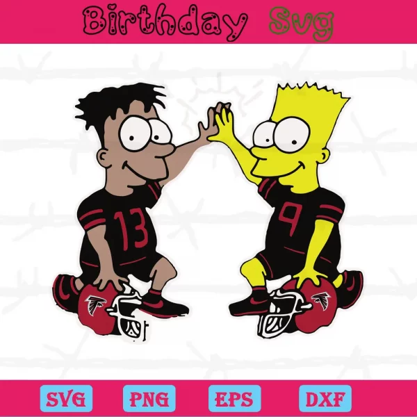 The Simpson Arizona Cardinals, Svg Png Dxf Eps Digital Download