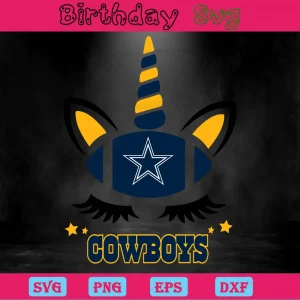 Unicorn Dallas Cowboys Svg Images Invert