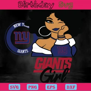 African American Girl New York Giants Logo Png Invert