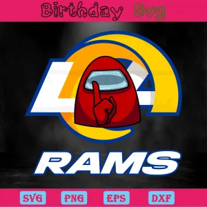Among Us Los Angeles Rams Logo Svg Invert