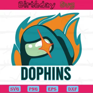 Among Us Miami Dolphins Svg File